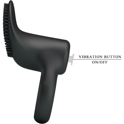 LyBaile Pretty Love Cobra Penis Ring Vibrating Black - виброкольцо со стимулятором с язычками, 5.1х2.6 см (чёрный)