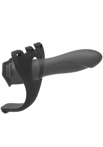 Doc Johnson Body Extensions - Be In Charge - Страпон унісекс з вібрацією, 19х4.5 см (чорний) - купити в Україні | Секс шоп SEX-SHOP.ua