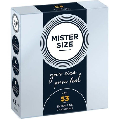 Mister Size 53 мм - Презервативы, 3 шт - sex-shop.ua