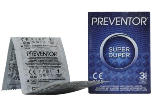 Preventor Super Duper, 3 шт (ваніль) - купити в Україні | Секс шоп SEX-SHOP.ua