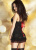 Chilirose CR3490 BL S/M - Секси пеньюар, S/M, (черный)