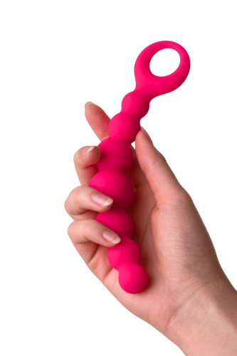 Toyfa Popo Pleasure Carinae - силиконовая анальная ёлочка, 15х3 см (розовый) - sex-shop.ua