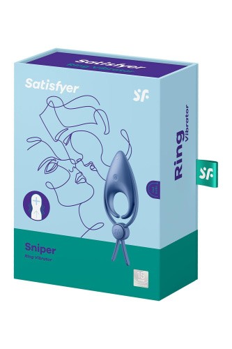 Satisfyer Sniper - эрекционное лассо с вибрацией, 13 см (голубой) - sex-shop.ua