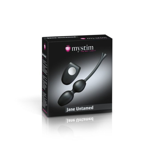Mystim Jane Untamed Vibe - Вагинальные шарики для миостимуляции с вибрацией и пультом, 3.6 см - sex-shop.ua