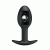 Pretty Love Silicone Anal Plug Black - Анальная пробка со смещенным центром тяжести, 8.4х3.2 см (черный)