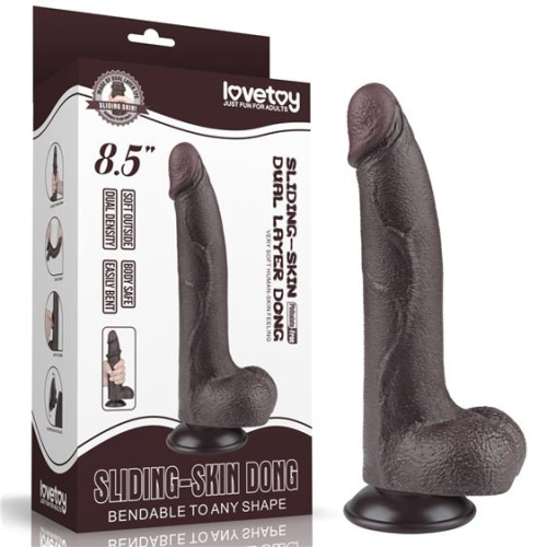 Фаллоимитатор LoveToy Sliding-Skin Dual Layer Dong 8.5", 22 см