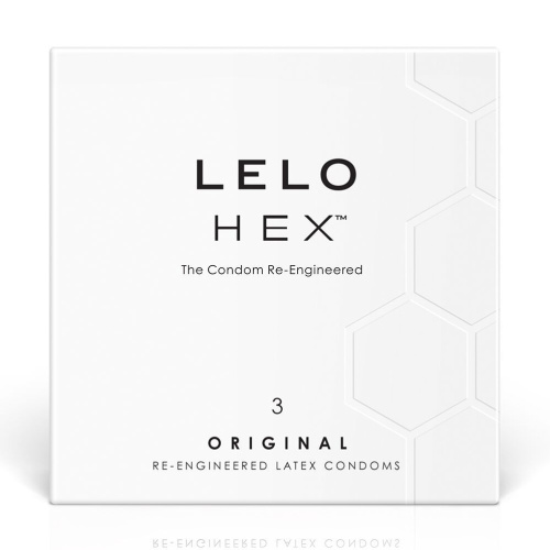 LELO HEX Condoms Original 3 Pack - тонкие латексные презервативы, 3 шт - sex-shop.ua