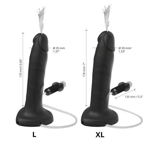Кончающий фаллоимитатор Strap-On-Me Squirting Cum Dildo, 17,8х3,9 см размер XL - sex-shop.ua