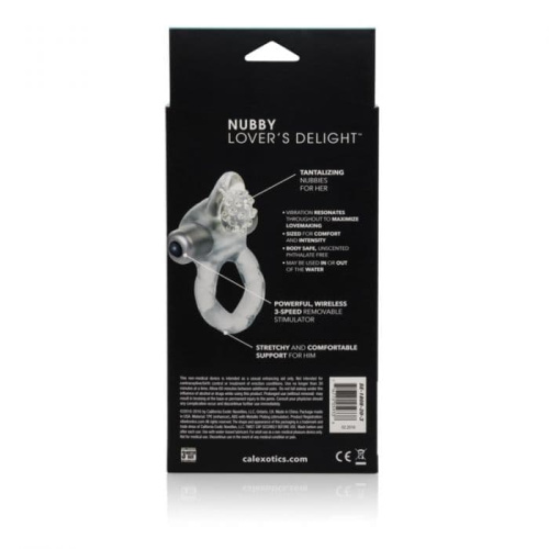 CalExotics Nubby Lovers Delight - виброкольцо, 7.5х3.5 см (прозрачный)