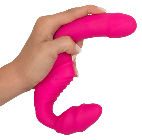 Vibrating Strapless Strap-On Pink - Безремневий страпон з вібрацією, 12х3.1 см