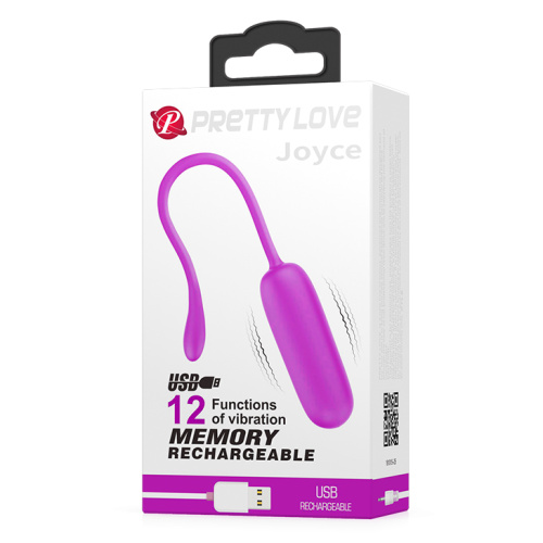 Pretty Love Joyce Vibrating Egg Pink - Виброяйцо, 18 см (розовый)