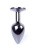 Металлическая анальная пробка с кристаллом Boss Jewellery Dark Silver