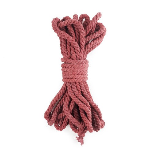 Art of Sex BDSM - Хлопковая веревка для шибари связывания, 8 метров, 6 мм (бордовый) - sex-shop.ua