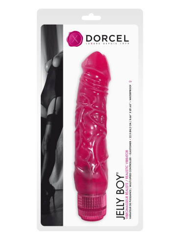 Dorcel Jelly Boy реалистичный мультискоростной вибратор, 22х4.2 см (розовый) - sex-shop.ua