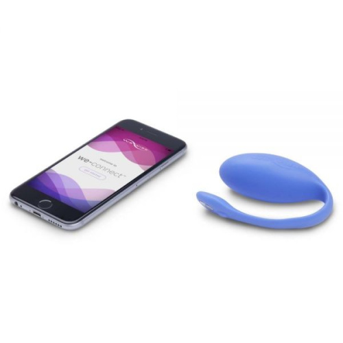 We-Vibe Jive Smart + Лубрикант 50 мл - мощное виброяйцо с управлением со смартфона, 9.2х3.6 см (голубой) - sex-shop.ua
