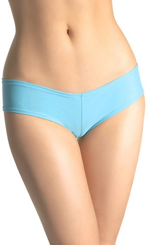 Leg Avenue Lycra Booty Shorts with Half Back Coverage - трусики голубые, S-L