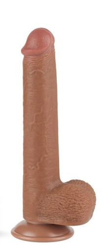 Реалистичный фаллоимитатор Sliding-Skin Dual Layer Dong 9", 22 см