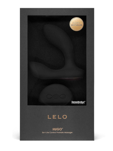 Lelo Hugo-анатомічний масажер простати з дистанційним керуванням, 17х4 см (чорний) - купити в Україні | Секс шоп SEX-SHOP.ua