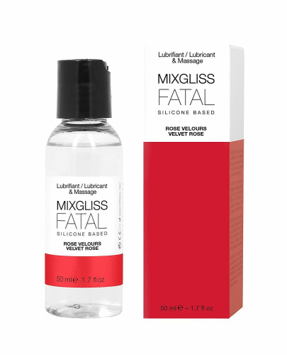 MixGliss FATAL – VALVET ROSE – Лубрикант на силіконовій основі з ароматом оксамитової троянди, 50 мл
