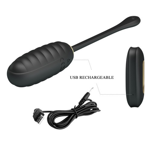 Pretty Love Doreen Remote Control Egg - Виброяйцо, 19,7 см (черный)