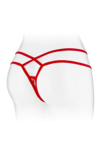 Fashion Secret Mylene Red - трусики-стрінги з подвійною лінією стегна, S-L (червоні)