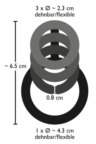 Bad Kitty Cockring - Эрекционное кольцо, 6,5 см (серый) - sex-shop.ua