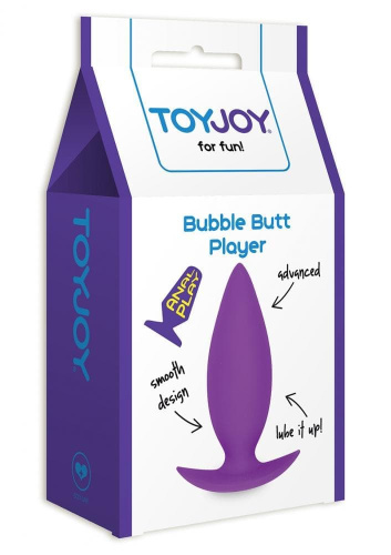 Анальная пробка Bubble Butt Player Advanced, 10х3 см (пурпурный) - sex-shop.ua