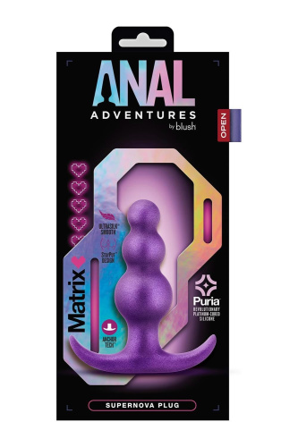 Blush Anal Adventures Matrix Supernova Plug - Анальна пробка, 7,6 см (фіолетовий) - купити в Україні | Секс шоп SEX-SHOP.ua