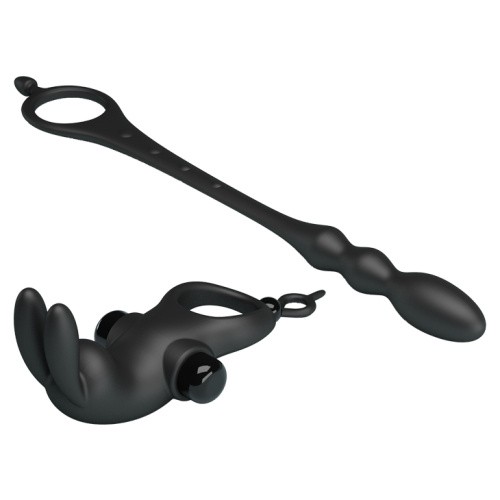 Pretty Love Vibration Penis Sleeve V Black - Насадка на пенис, 24,5 см (черный)