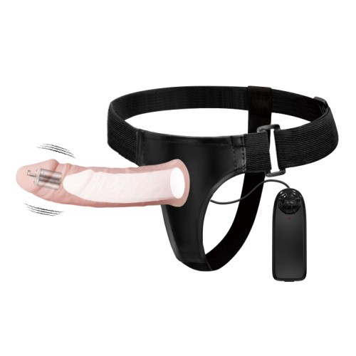 Vibrating Strap On Flesh - Страпон, 15.5х4.2 см (телесный)