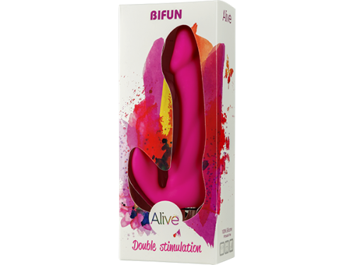 Alive Bifun - Вибратор вагинально-клиторальный, 16.5х3.5 см - sex-shop.ua