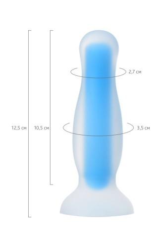 Toyfa Beyond By Toyfa Namor Glow - Анальна втулка світиться у темряві, 12.5х3.5 см (блакитний)