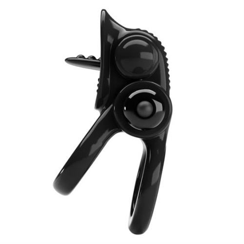 Pretty Love Vibrating Pasionate Cock Ring Black - Эрекционное виброкольцо