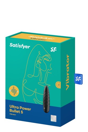 Satisfyer Ultra Power Bullet 5 Black вибропуля, вибратор для клитора, 9.6х2.6 см (чёрный) - sex-shop.ua