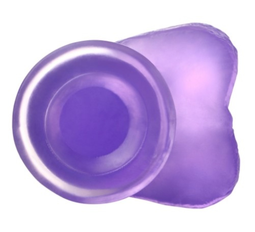 Jelly Studs Crystal Dildo Medium Pink - Фаллоимитатор, 17.5 см (фиолетовый)