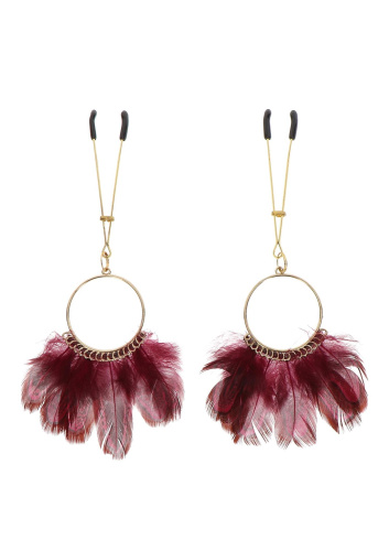 Затискачі на соски Tweezers With Feathers - купити в Україні | Секс шоп SEX-SHOP.ua