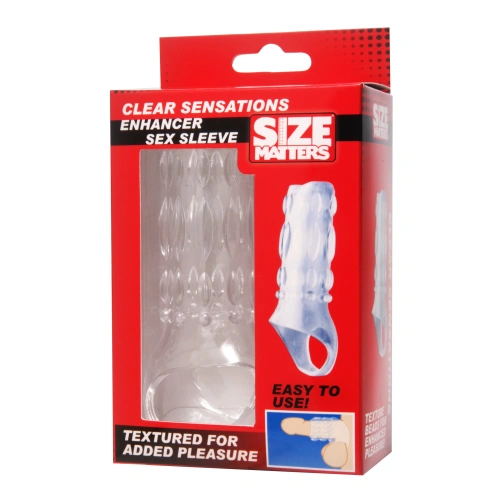 Clear Sensations Enhancer Sex Sleeve - насадка для пениса 11.5х3 см - sex-shop.ua