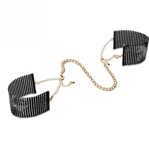 Bijoux Indiscrets Desir Metallique Handcuffs Black - металлические стильные браслеты, (черные)