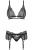 Obsessive Mixty set - кружевной эротический комплект, S/M (чёрный)