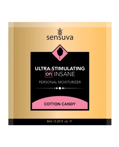 Sensuva Ultra-Stimulating On Insane Cotton Candy - Пробник змазки на гібридній основі, 6 мл