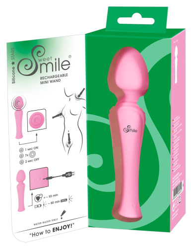 Orion Sweet Smile Rechargeable Mini Wand компактний вібратор мікрофон, що перезаряджається, 16.7х3.8 см