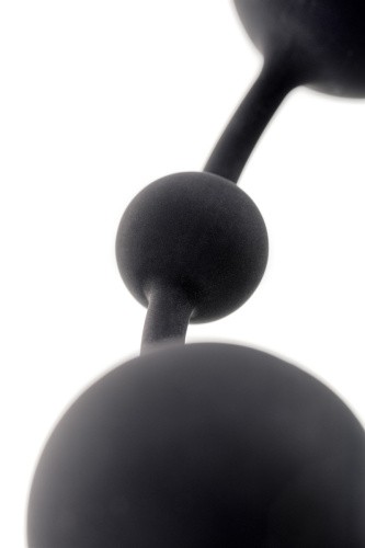 Toyfa A-Toys - силіконовий анальний ланцюжок, 26.3х3.1 см (чорний)