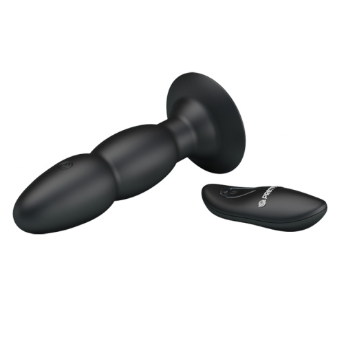 Pretty Love RC Vibrating Butt Plug анальная пробка с вибрацией и эффектом римминга, 13.5х3.5 см