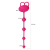 LoveToy 10 "Silicone Frog Anal Beads - Милые анальные шарики, 26х2.3 см (розовый) - sex-shop.ua