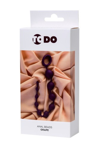 ToDo By Toyfa Grape - анальний ланцюжок, 31х2.7 см (фіолетовий)