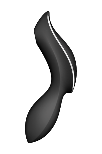 Satisfyer Curvy Trinity 2 - Вакуумний кліторальний стимулятор та масажер для точки G, 16.8х3.8 см (чорний)