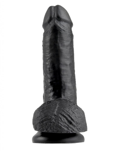 Pipedream King Cock 7 - Фаллоимитатор на присоске, 14х4.5 см (чёрный) - sex-shop.ua
