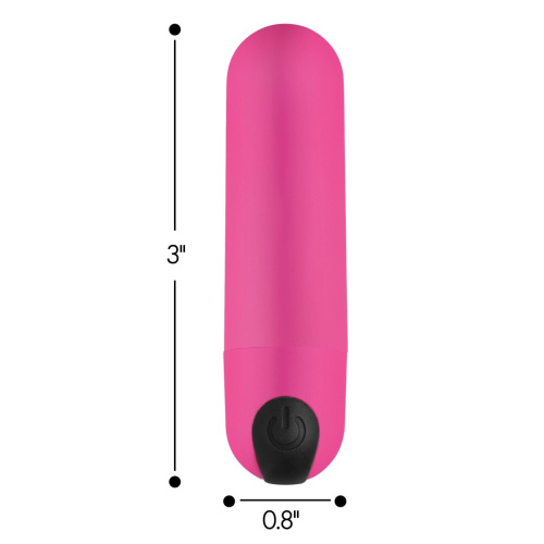 BANG! Vibrating Bullet Pink - Вибропуля с пультом Д/У, 7,6 см (розовый) - sex-shop.ua