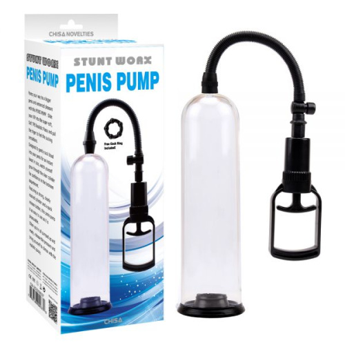 Stunt Worx Penis Pump - Вакуумная помпа для мужчин, 18 см (прозрачный) - sex-shop.ua