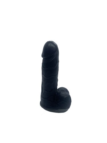 Чистий Кайф Black size S - Крафтове мило-член із присоскою, 12х2,6 см (чорний)